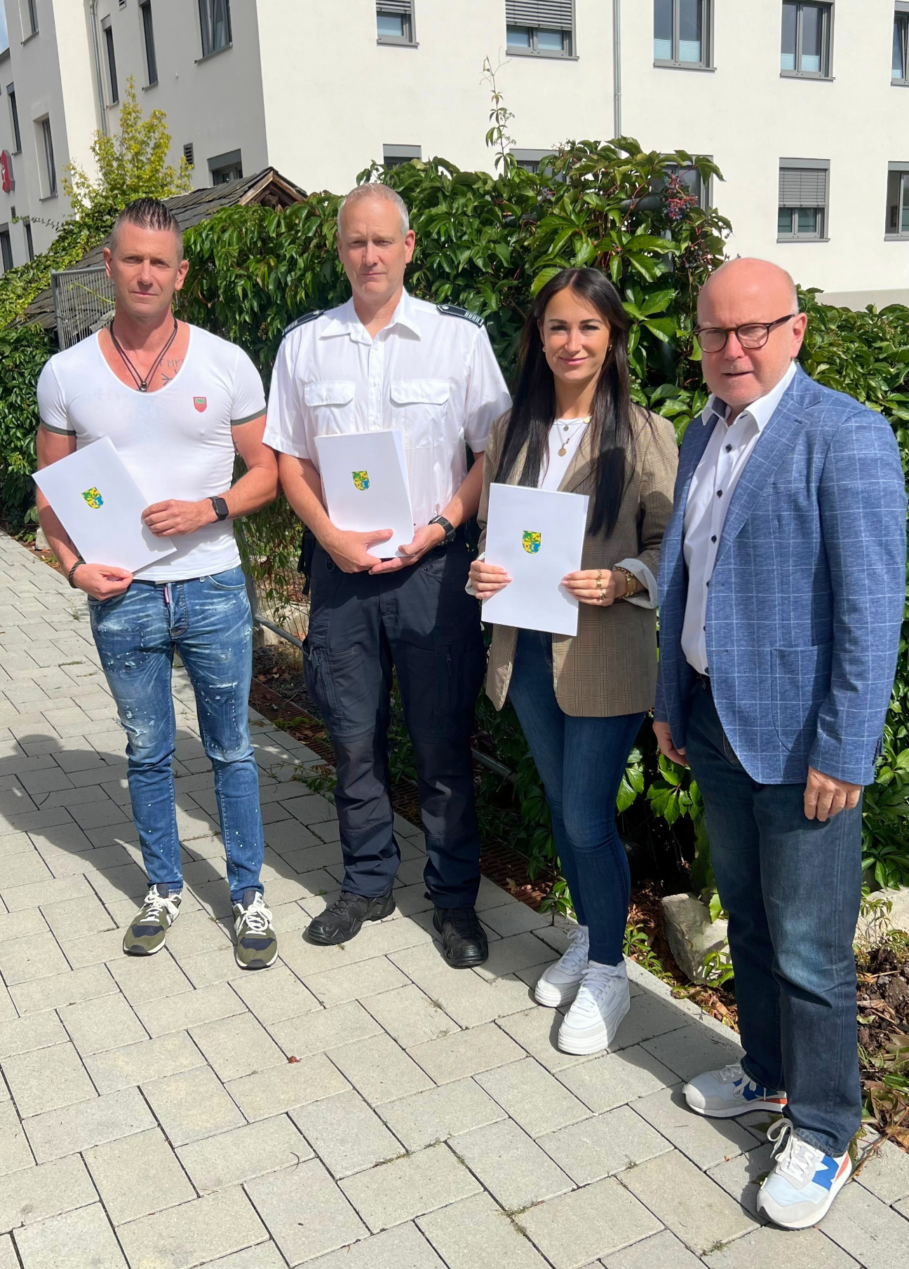Von links: Sascha Leib, Christian Füllert, Marcella Franck und Bürgermeister Rudolf Jacob Von links: Sascha Leib, Christian Füllert, Marcella Franck und Bürgermeister Rudolf Jacob